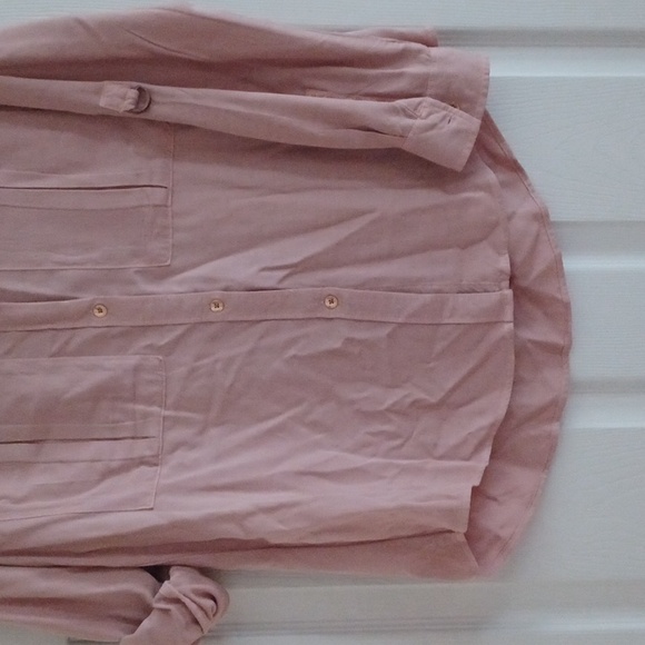 Calvin Klein Jean's Woman button down.  Blush mauve color Size M - Picture 11 of 15